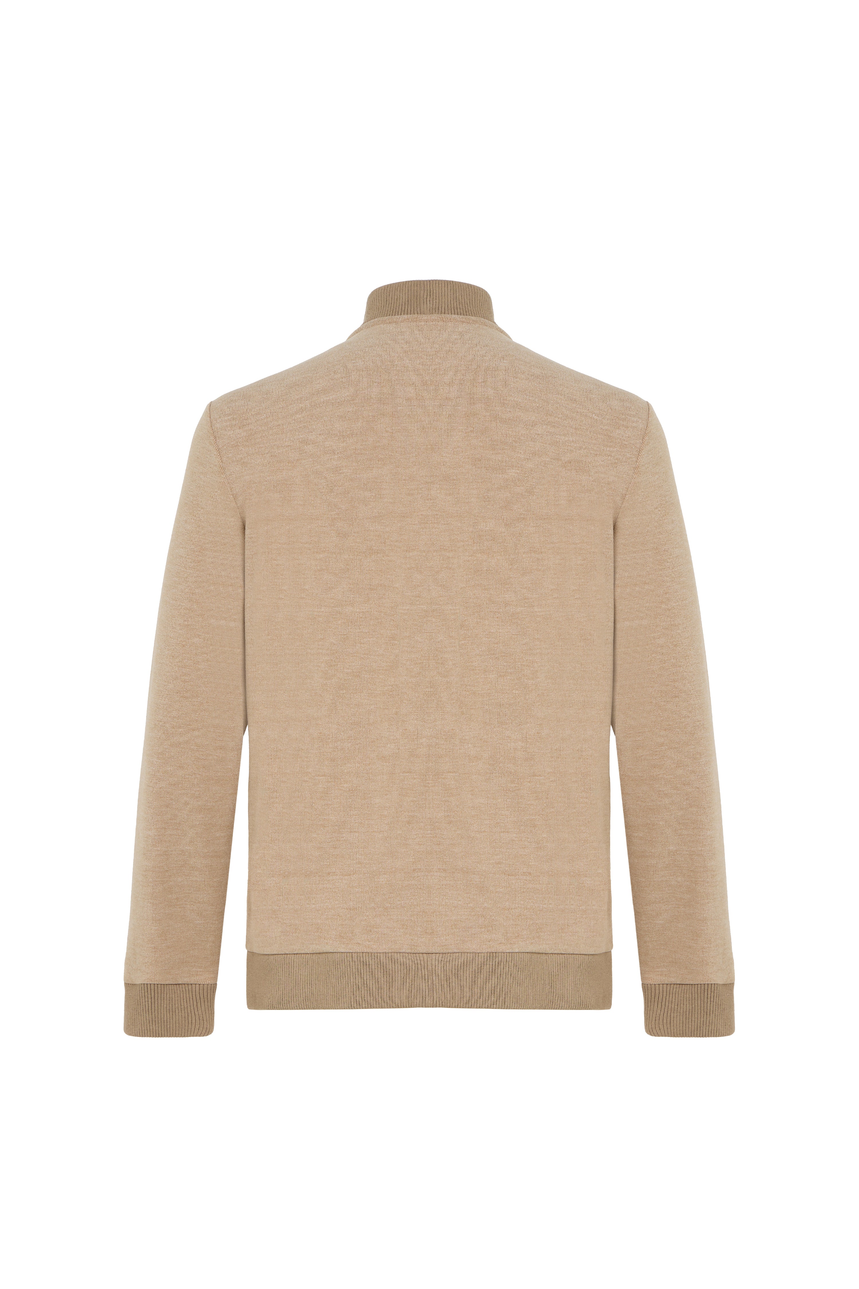 Beige sweater on a white background