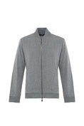 Load image into Gallery viewer, Charcoal Micro Stripe Baseball Zip Jacket
