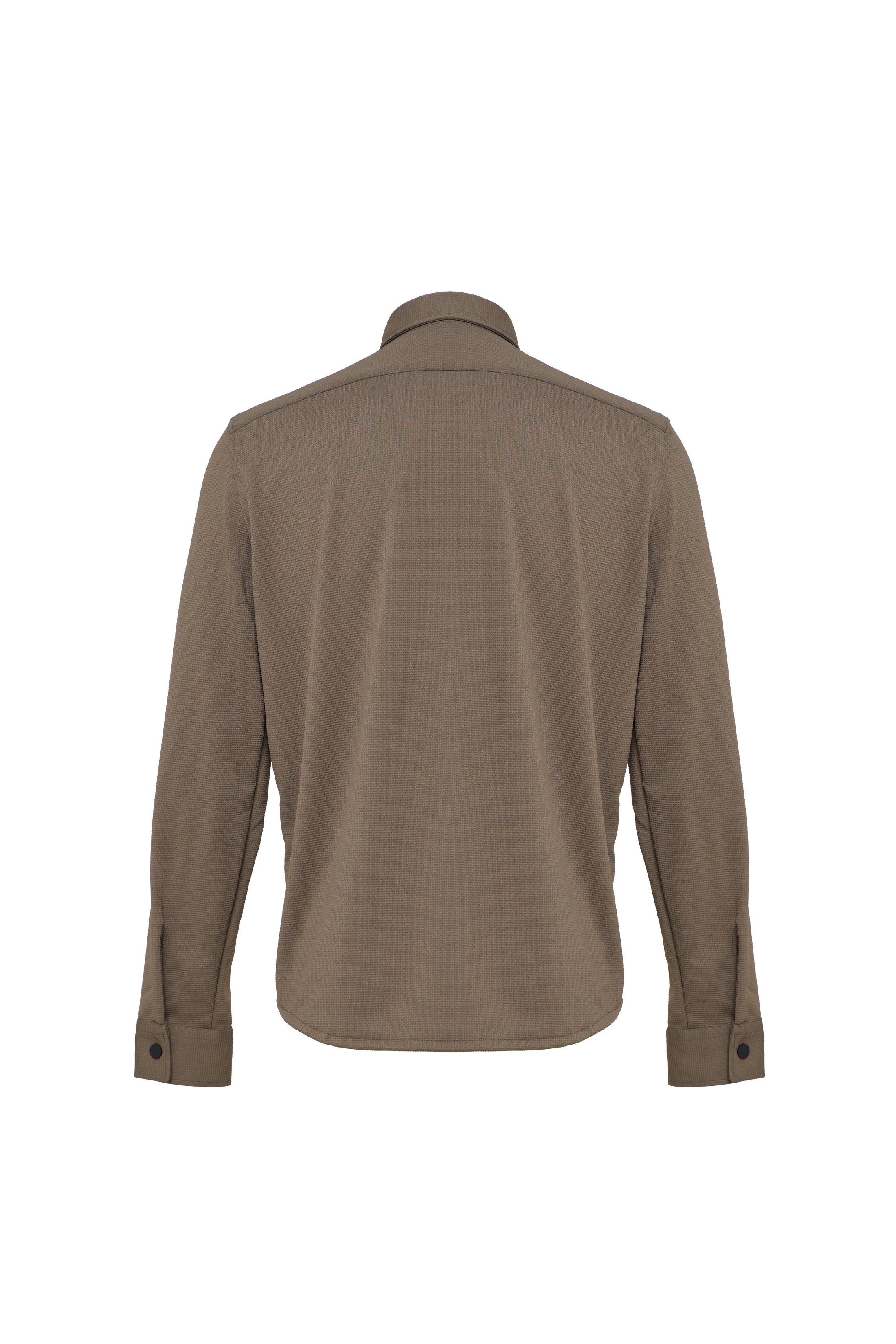 Olive Textured Performance Shirt Jacket