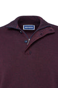 Load image into Gallery viewer, Bordeaux Raglan Quarter Zip Sweater

