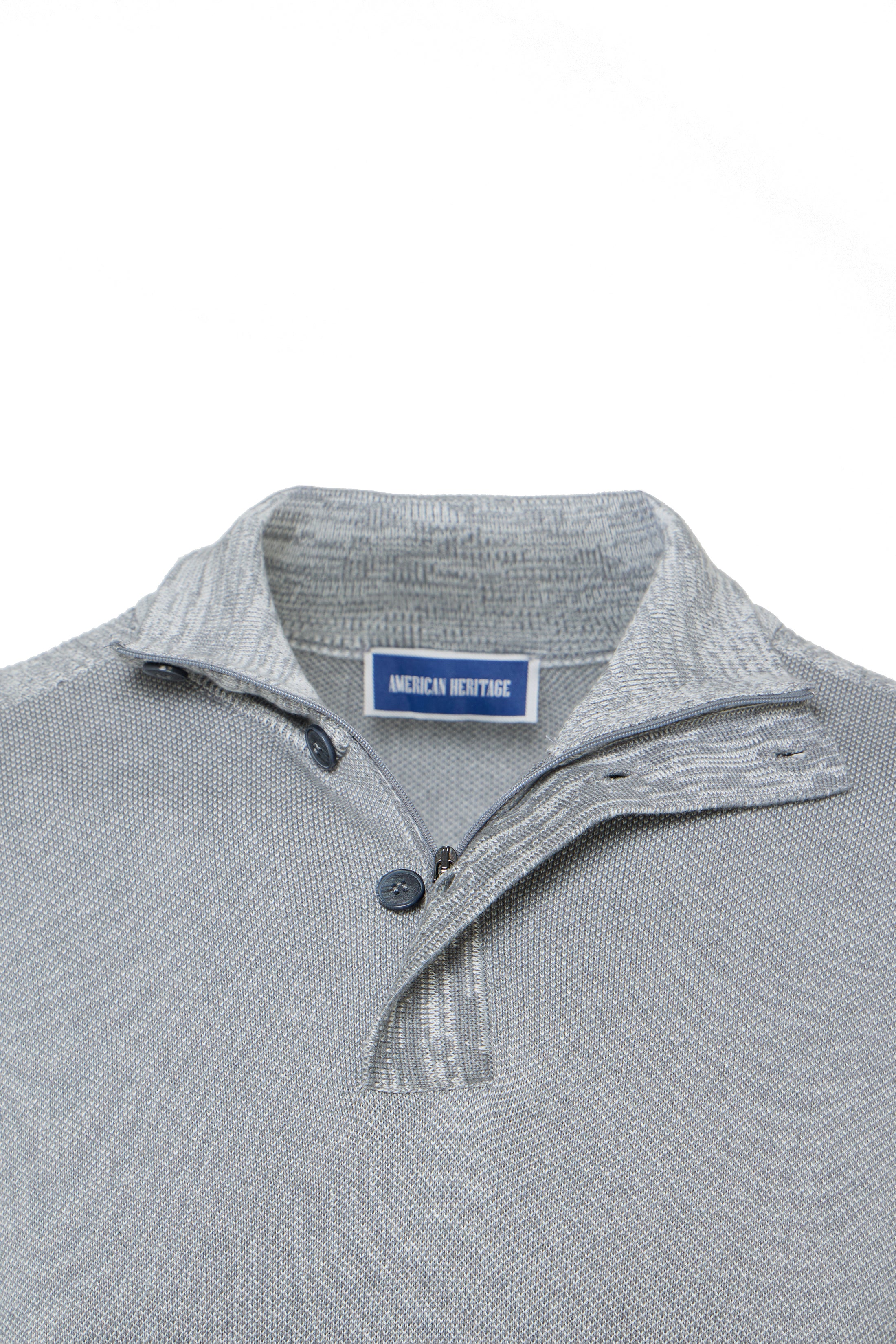 Light Grey Raglan Quarter Zip Sweater