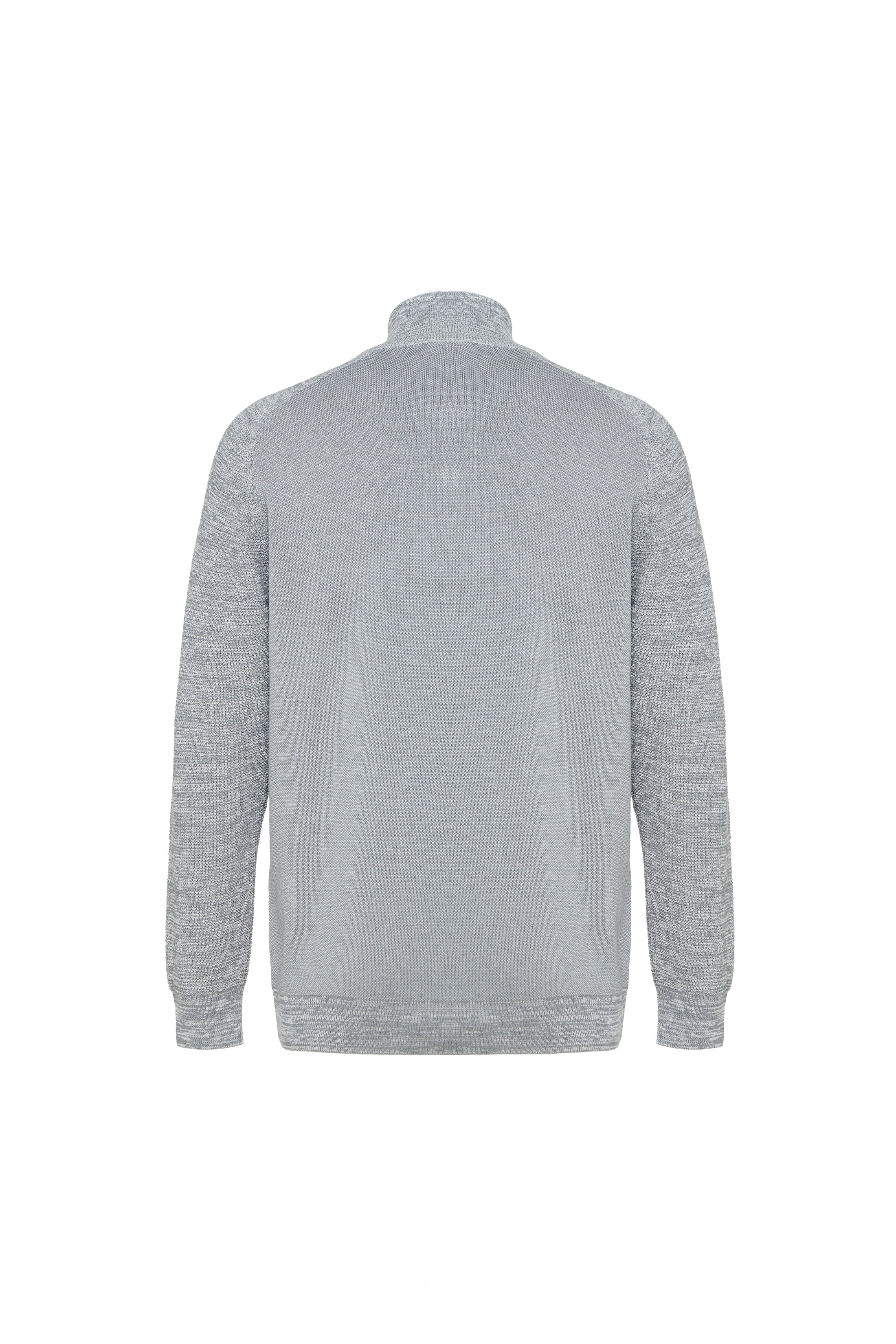 Light Grey Raglan Quarter Zip Sweater