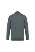 Load image into Gallery viewer, Green Two-Tone Waffle Quarter-Zip Sweater
