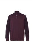 Load image into Gallery viewer, Bordeaux Raglan Quarter Zip Sweater
