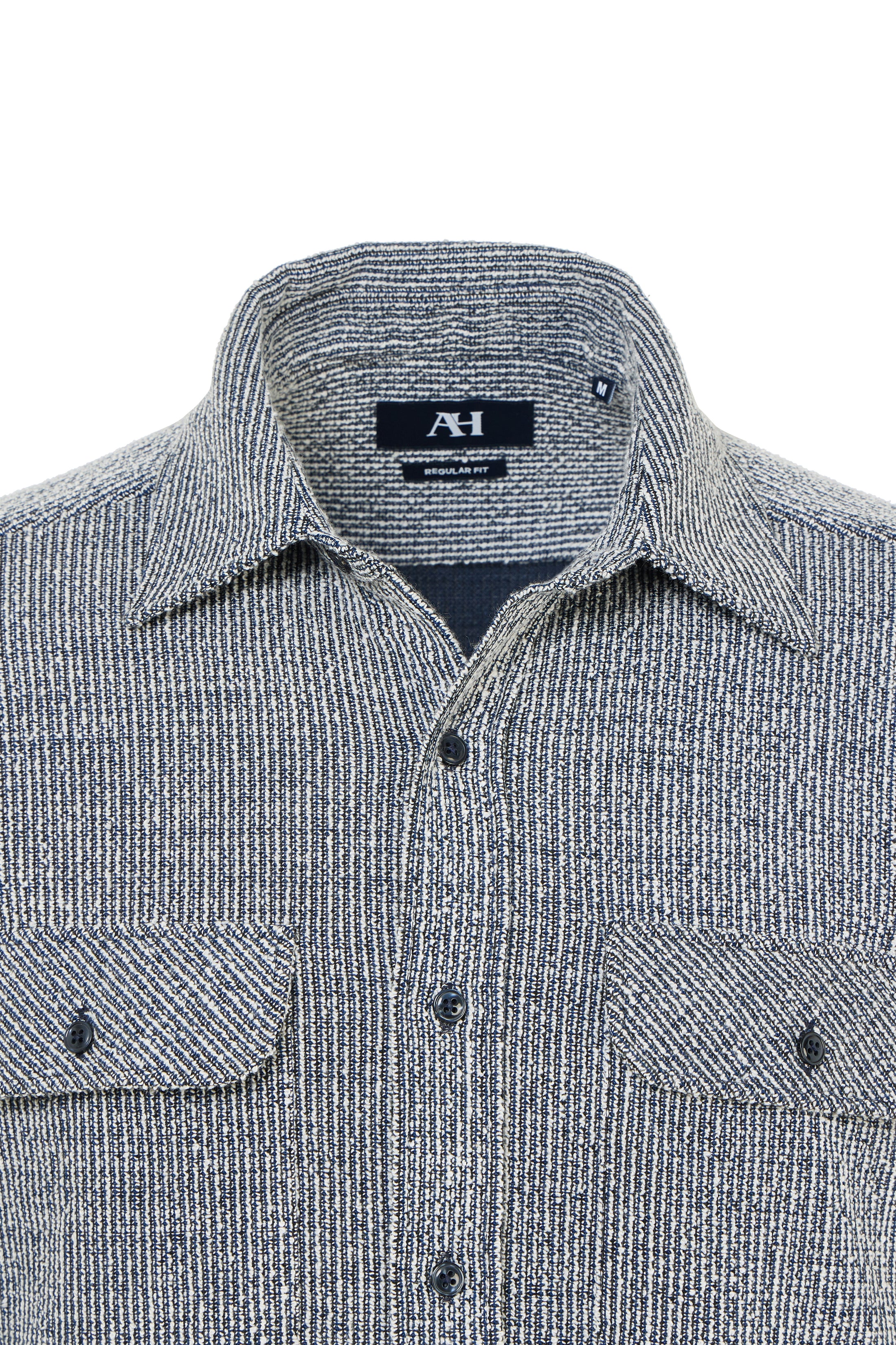 Navy Stripe Soft Shirt Jacket