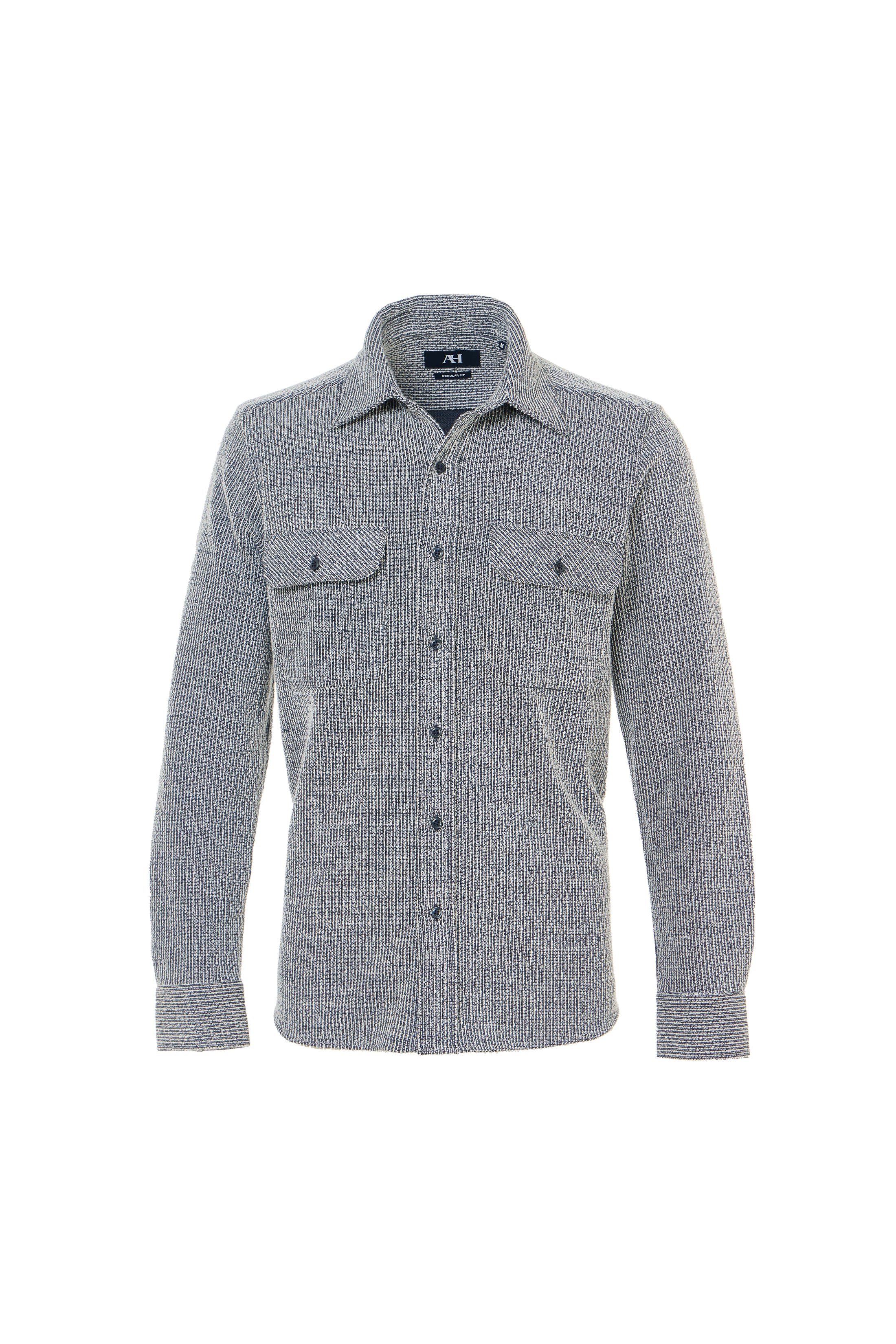 Navy Stripe Soft Shirt Jacket