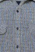 Load image into Gallery viewer, Navy Stripe Soft Shirt Jacket
