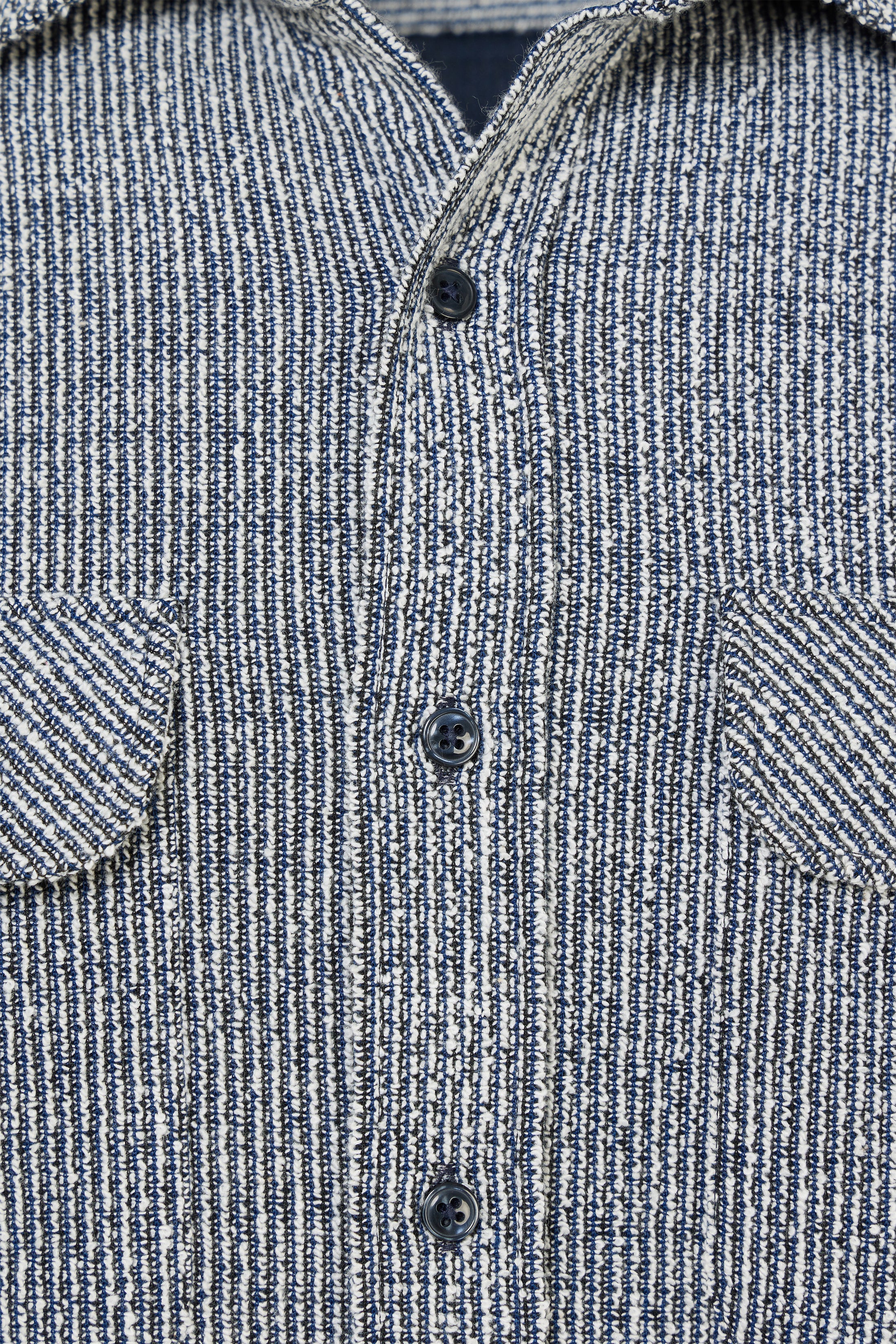 Navy Stripe Soft Shirt Jacket