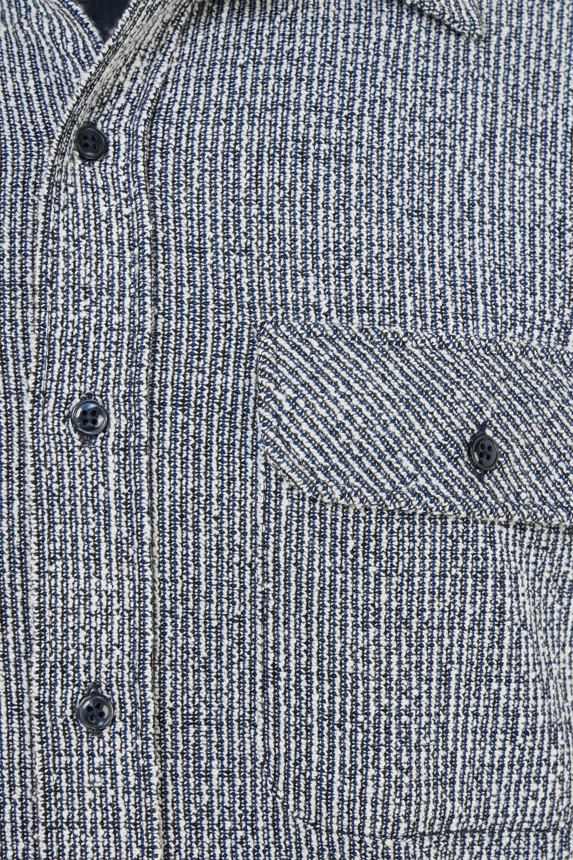 Navy Stripe Soft Shirt Jacket
