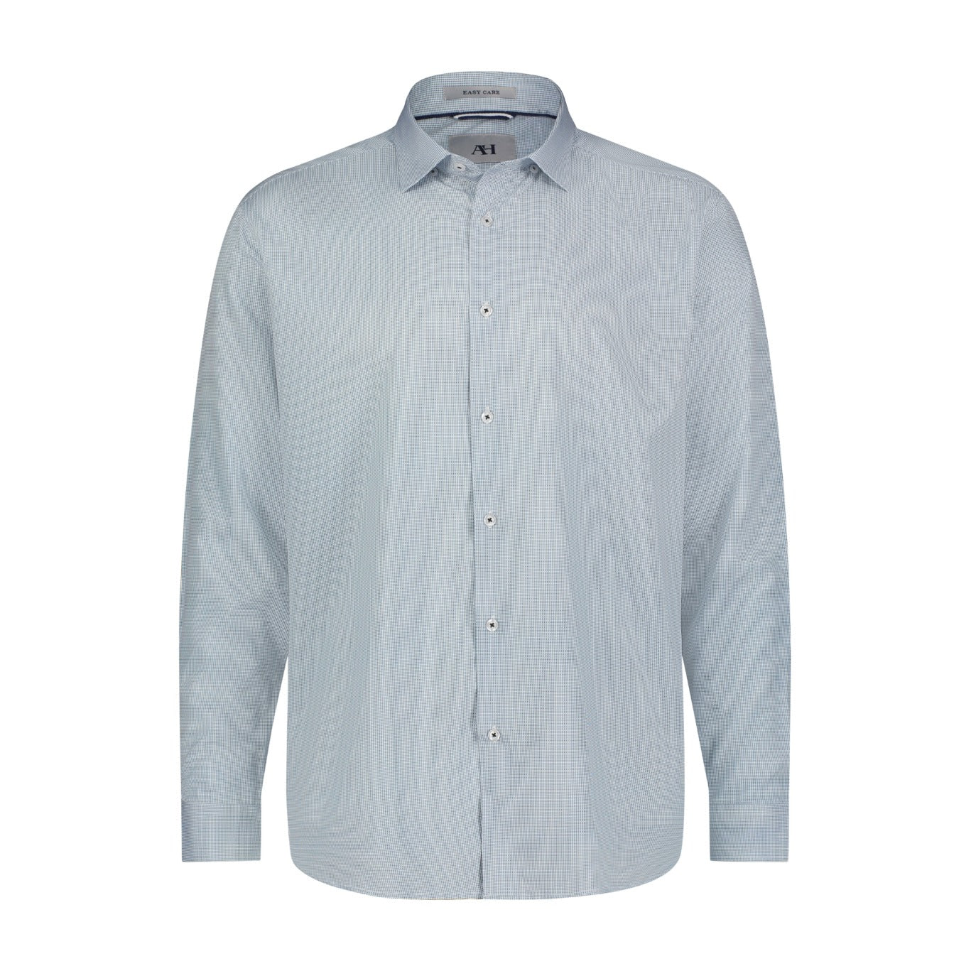 MINI GEO DOT BOYS LONG SLEEVE SHIRT NON IRON, MOISTURE WICKING, EASY CARE ANTI MICROBIAL SPF 50 WITH 4 WAY STRETCH