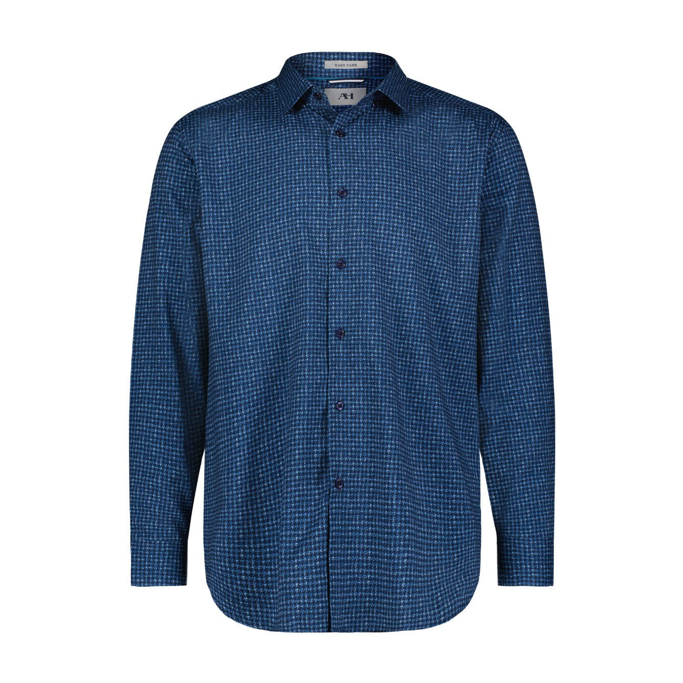 Herringbone Printed Performance Boys Long Sleeve Shirt