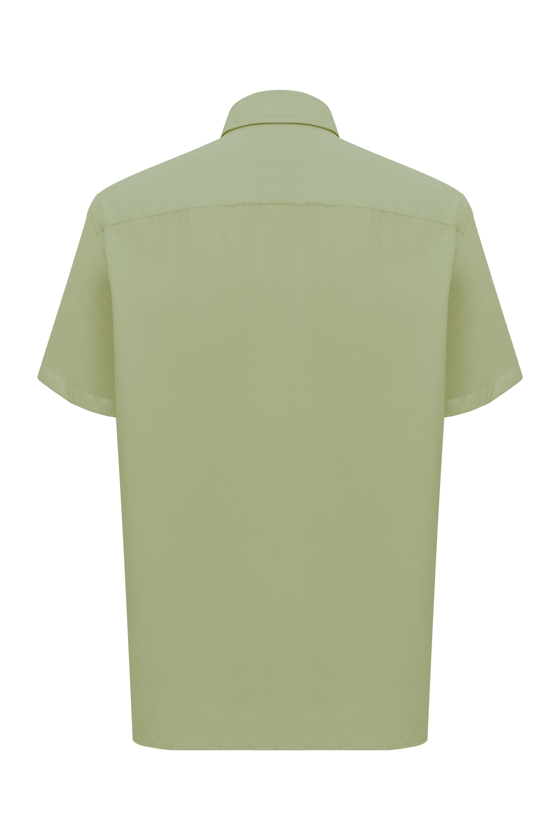 Khaki Seersucker Short Sleeve Shirt