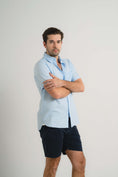 Load image into Gallery viewer, Sky Seersucker Short Sleeve Shirt

