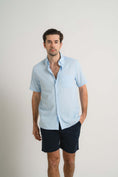 Load image into Gallery viewer, Sky Seersucker Short Sleeve Shirt
