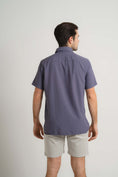 Load image into Gallery viewer, Navy Seersucker Short Sleeve Shirt
