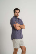 Load image into Gallery viewer, Navy Seersucker Short Sleeve Shirt
