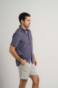 Load image into Gallery viewer, Navy Seersucker Short Sleeve Shirt
