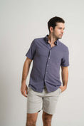 Load image into Gallery viewer, Navy Seersucker Short Sleeve Shirt
