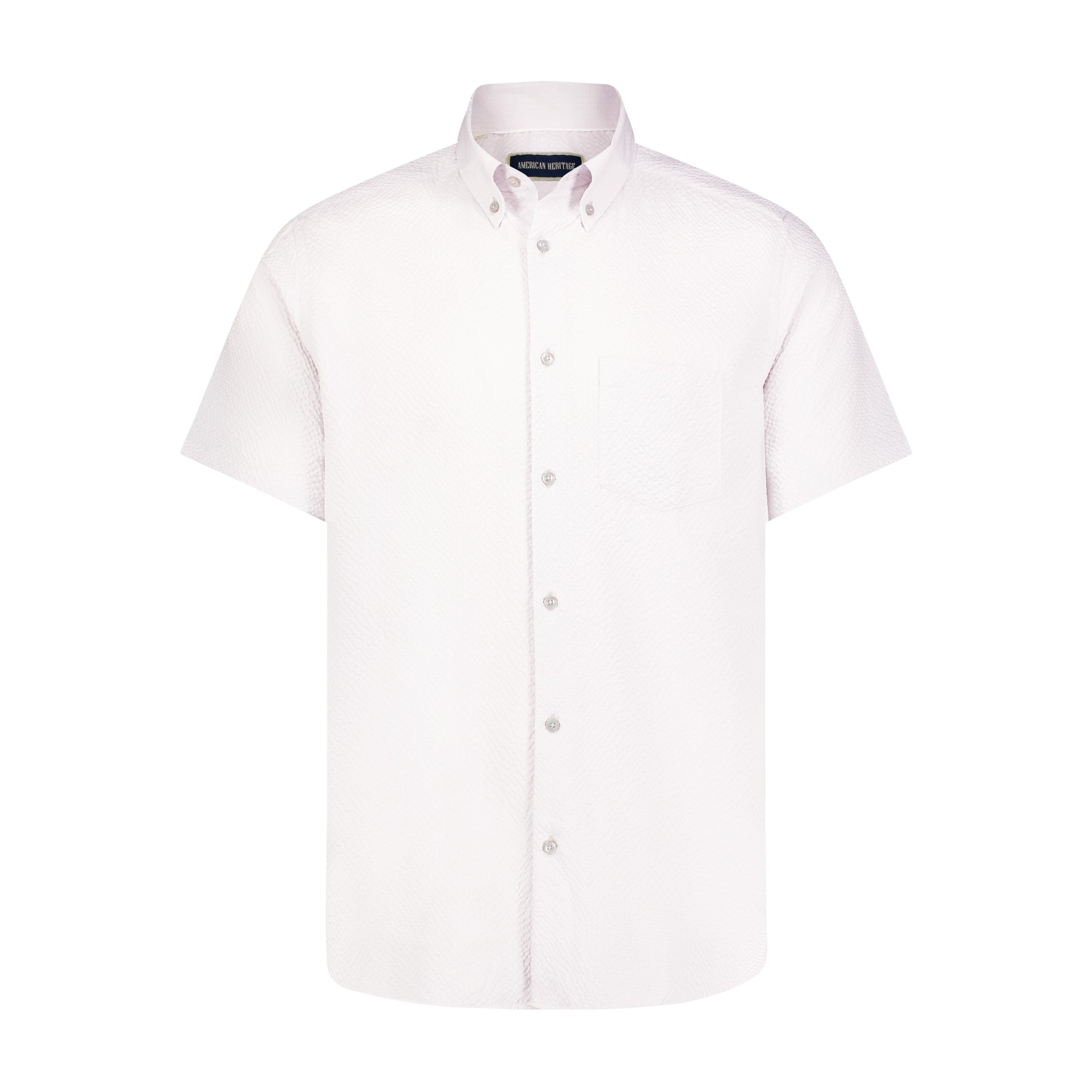 White Seersucker Short Sleeve Shirt - BT