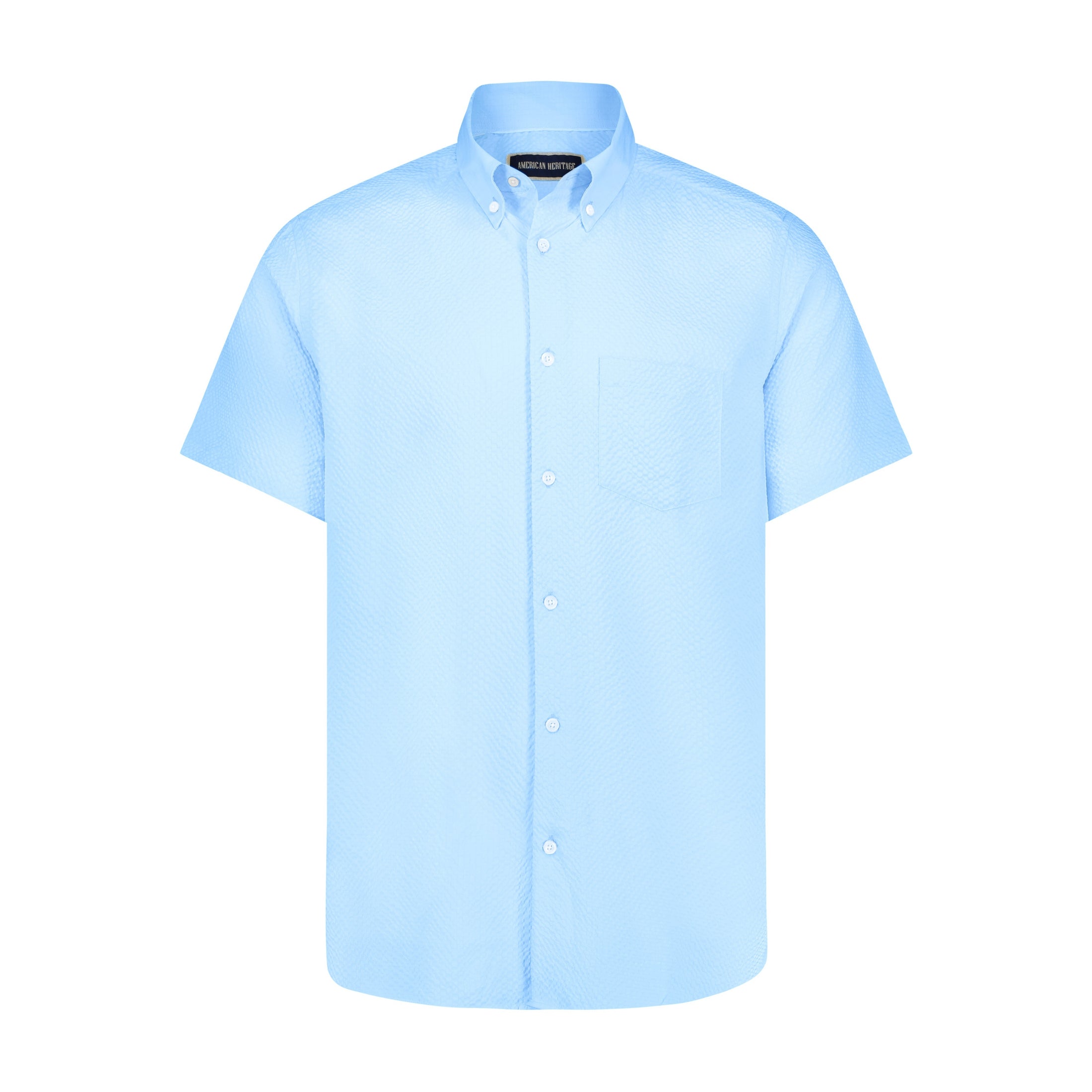 Sky Seersucker Short Sleeve Shirt - BT