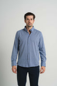 Load image into Gallery viewer, Navy Mini Houndstooth Shirt
