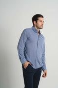 Load image into Gallery viewer, Navy Mini Houndstooth Shirt
