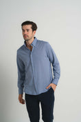 Load image into Gallery viewer, Navy Mini Houndstooth Shirt
