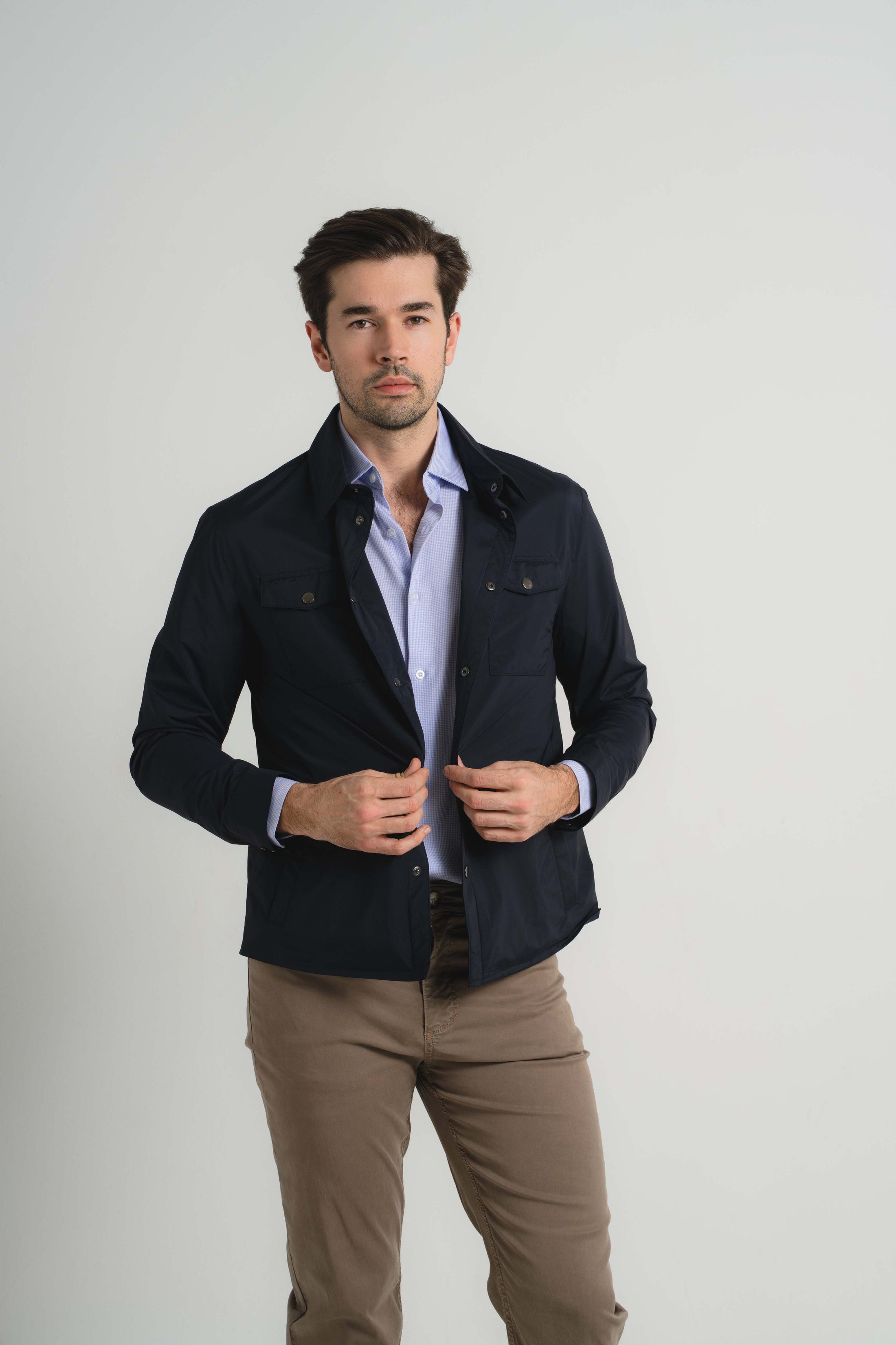 Navy Travel Shacket