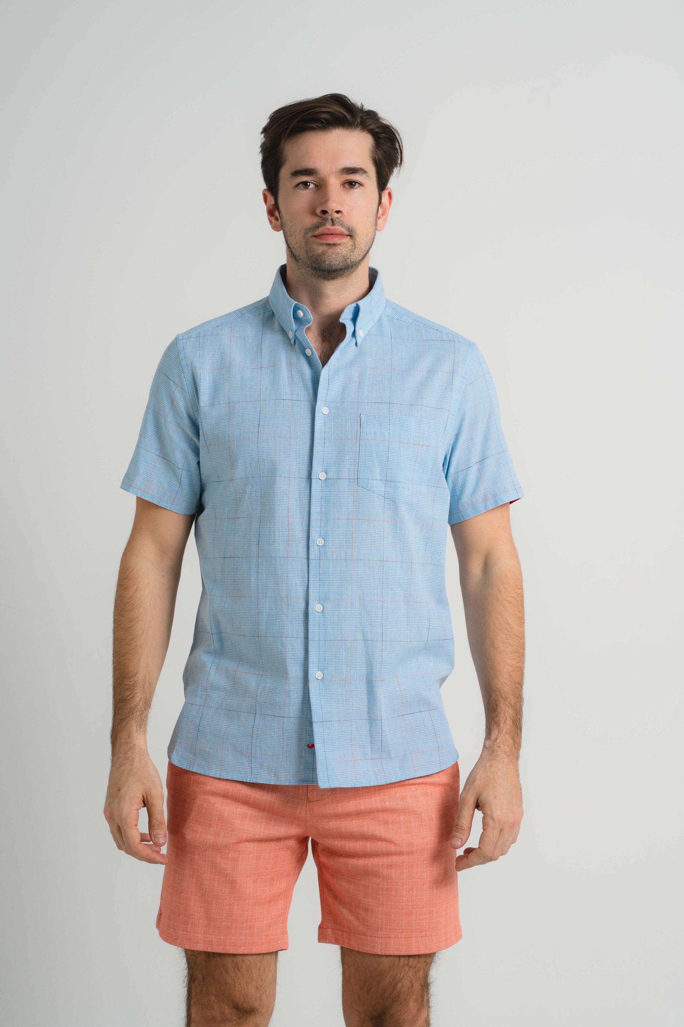 Window Pane Short Sleeve Shirt