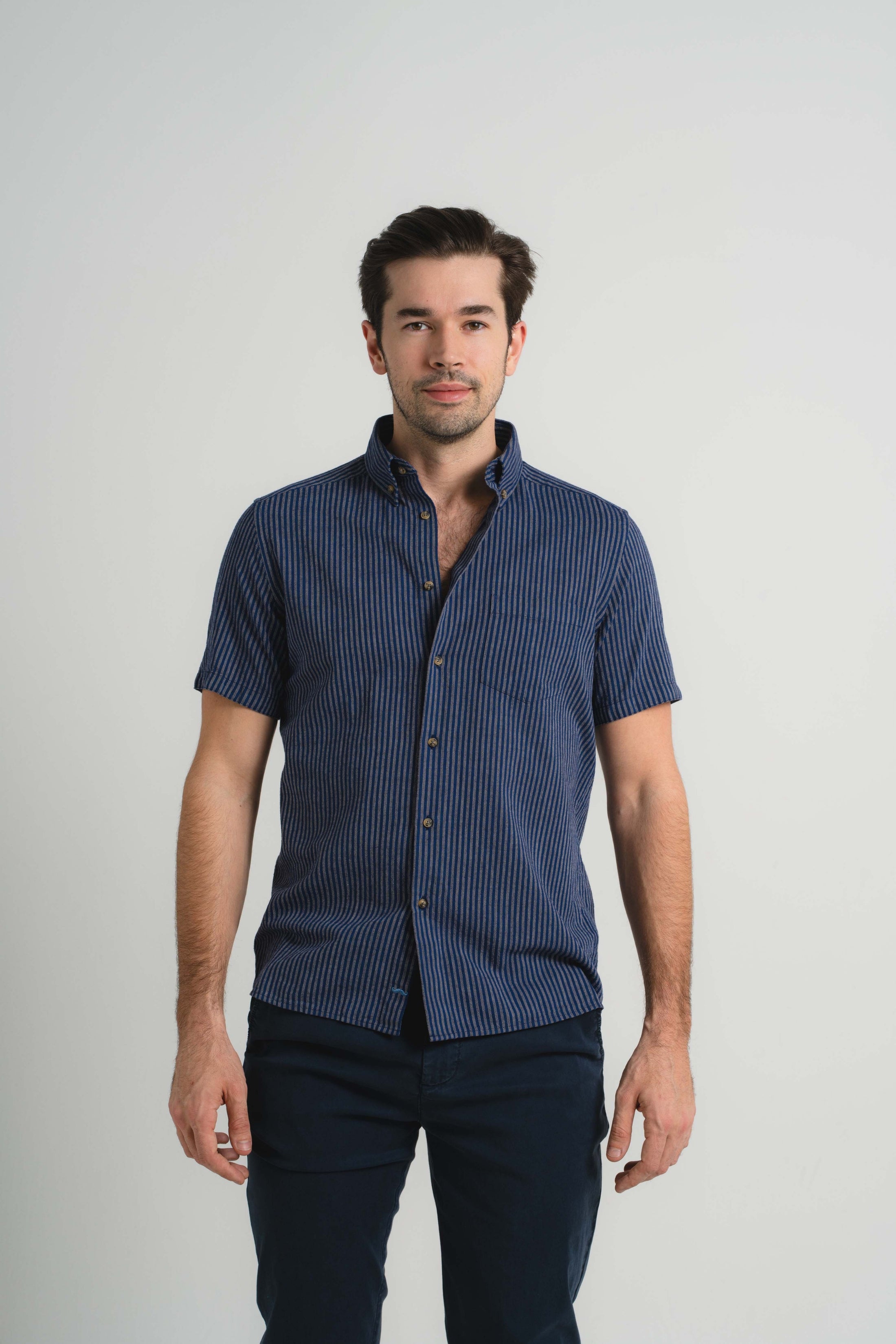 Thin Stripe Short Sleeve Shirt