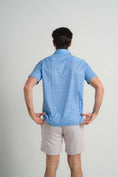 Load image into Gallery viewer, Royal Cross-Hatch Short Sleeve Shirt
