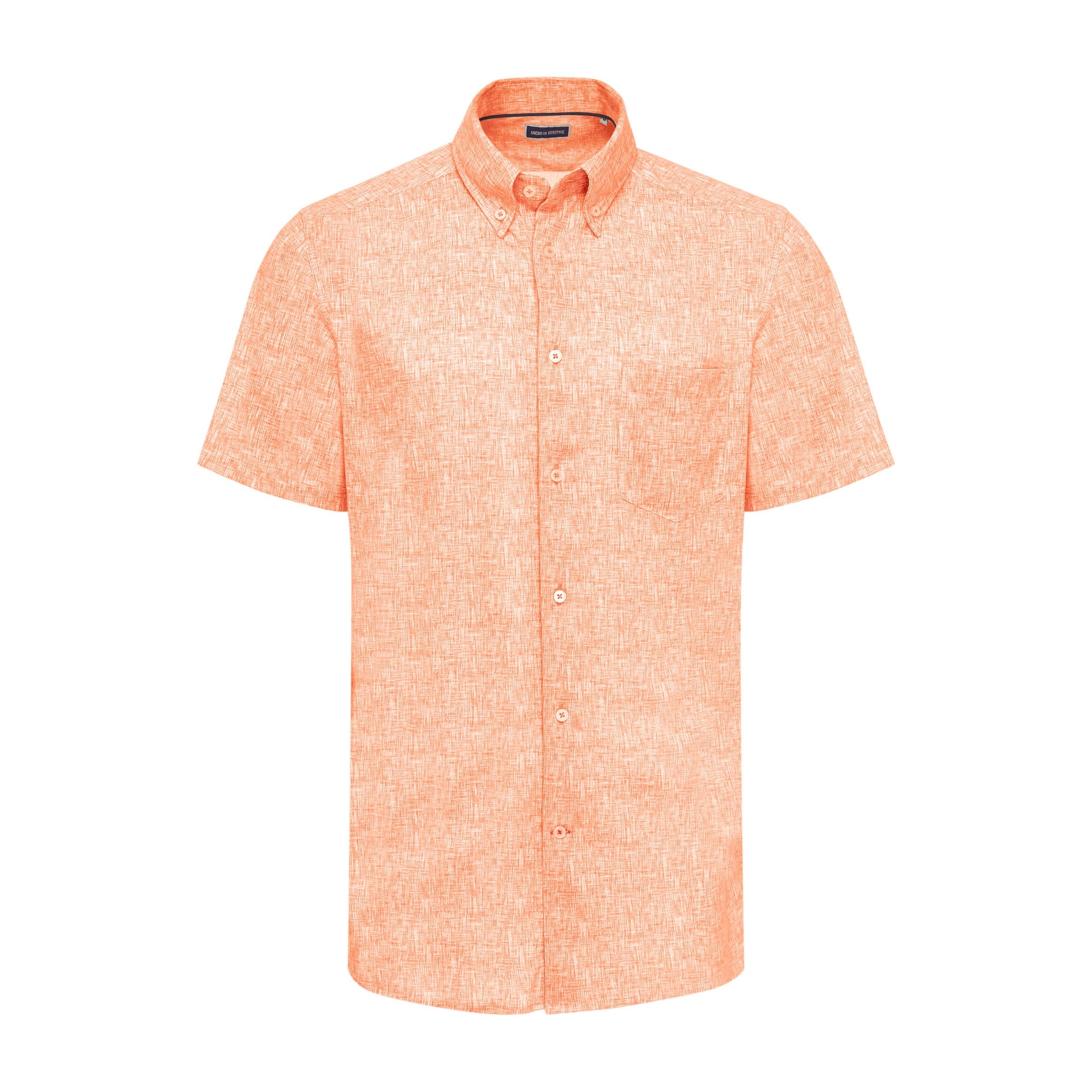 Melon Cross-Hatch Short Sleeve Shirt