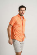 Load image into Gallery viewer, Melon Cross-Hatch Short Sleeve Shirt
