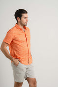 Load image into Gallery viewer, Melon Cross-Hatch Short Sleeve Shirt
