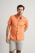 Load image into Gallery viewer, Melon Cross-Hatch Short Sleeve Shirt
