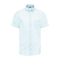 Load image into Gallery viewer, Aqua Cross-Hatch Short Sleeve Shirt
