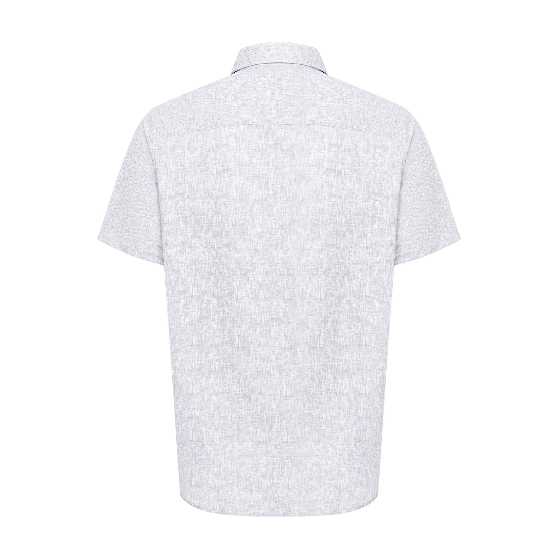 Grey Cross-Hatch Short Sleeve Shirt