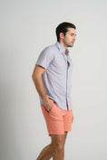 Load image into Gallery viewer, Grey Cross-Hatch Short Sleeve Shirt
