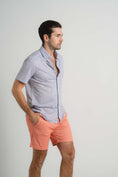 Load image into Gallery viewer, Grey Cross-Hatch Short Sleeve Shirt
