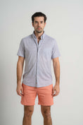 Load image into Gallery viewer, Grey Cross-Hatch Short Sleeve Shirt
