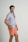 Load image into Gallery viewer, Grey Cross-Hatch Short Sleeve Shirt
