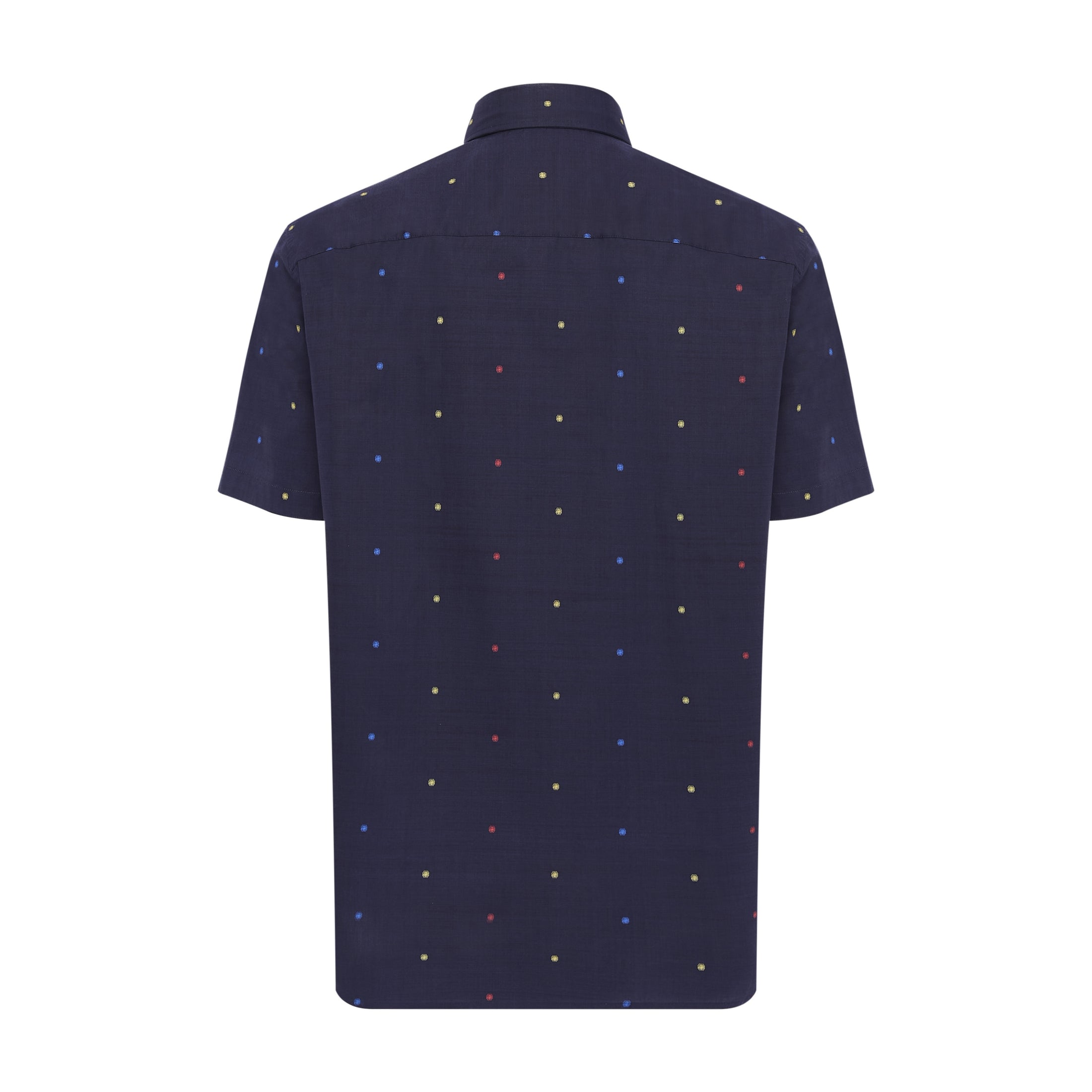 Navy Pin Dot Short Sleeve Shirt