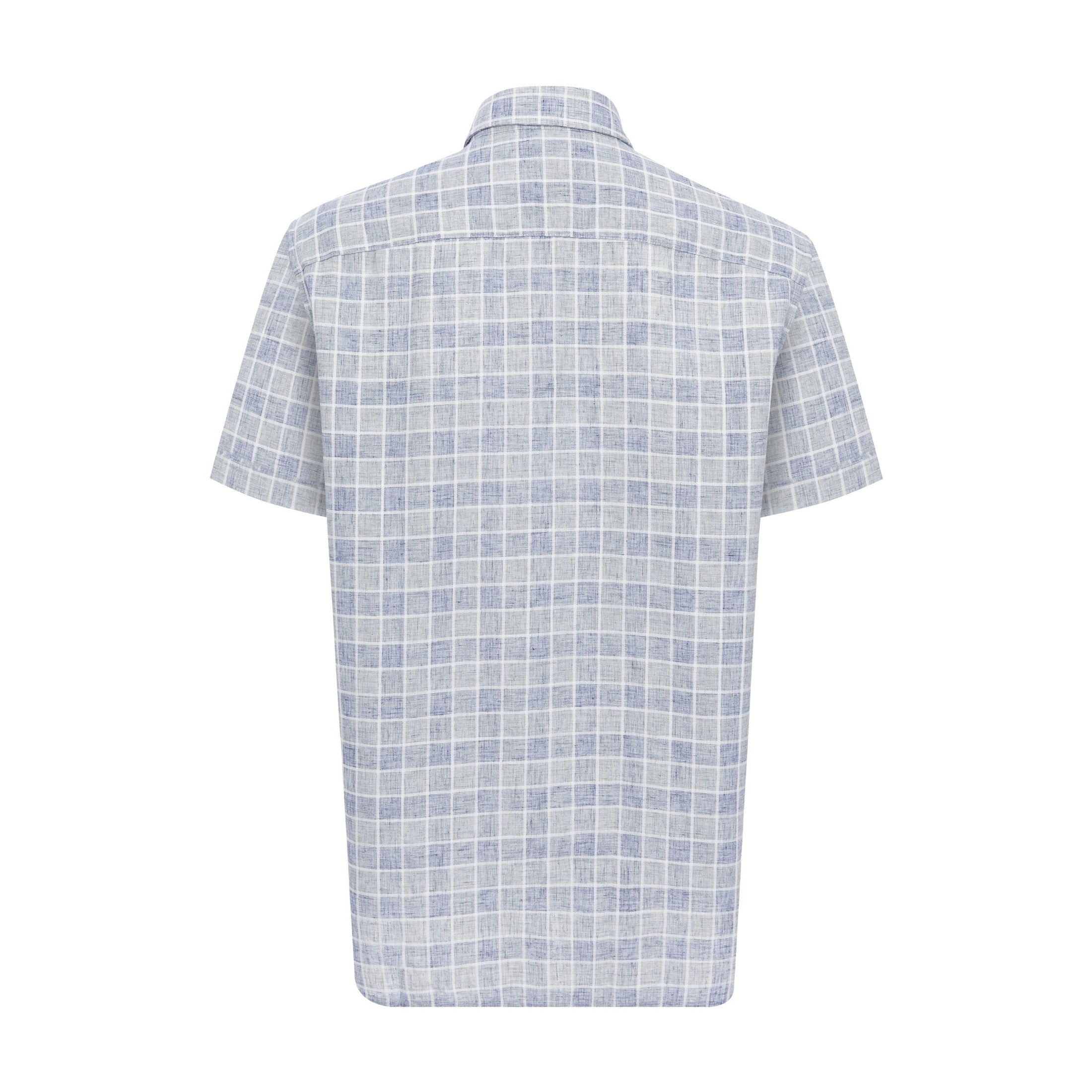 Vintage Navy Checkered Short Sleeve Shirt
