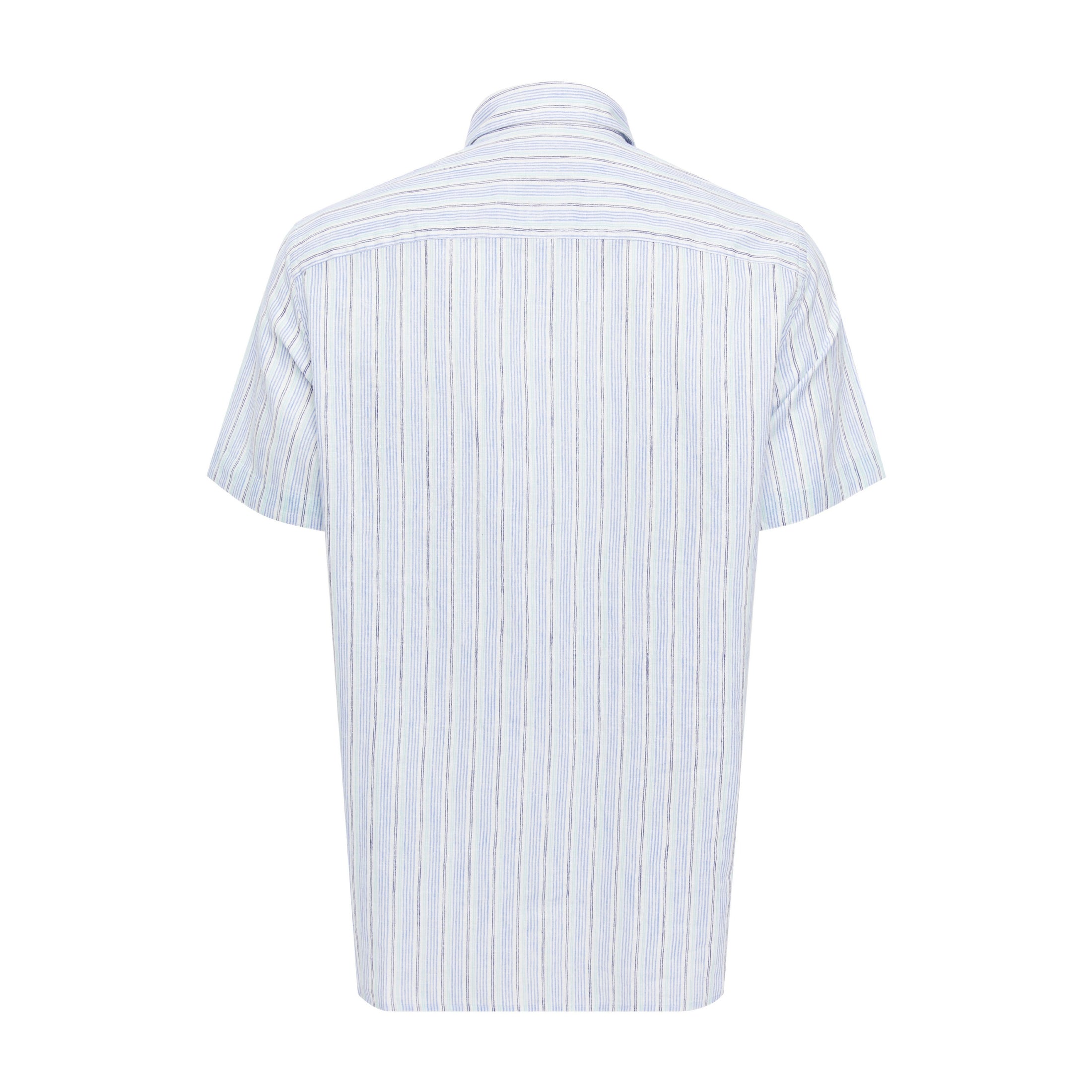 Aqua Multi Stripe Short Sleeve Shirt