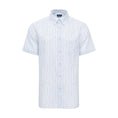Load image into Gallery viewer, Aqua Multi Stripe Short Sleeve Shirt
