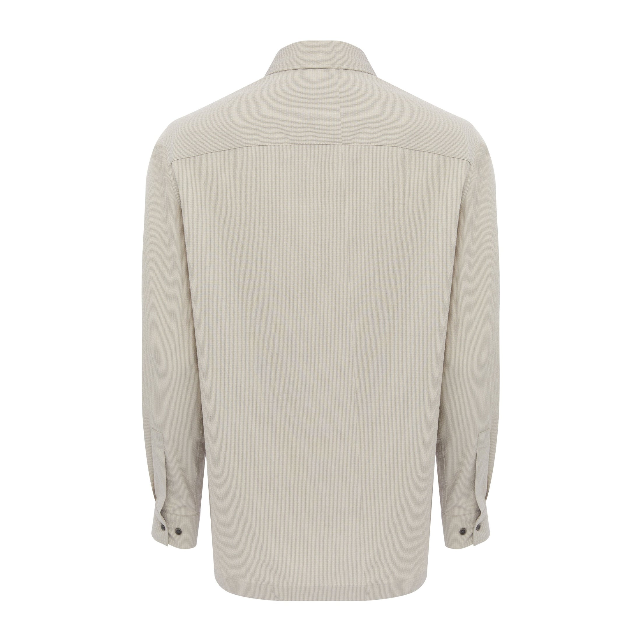 Khaki Mini Stripe Seersucker Jacket