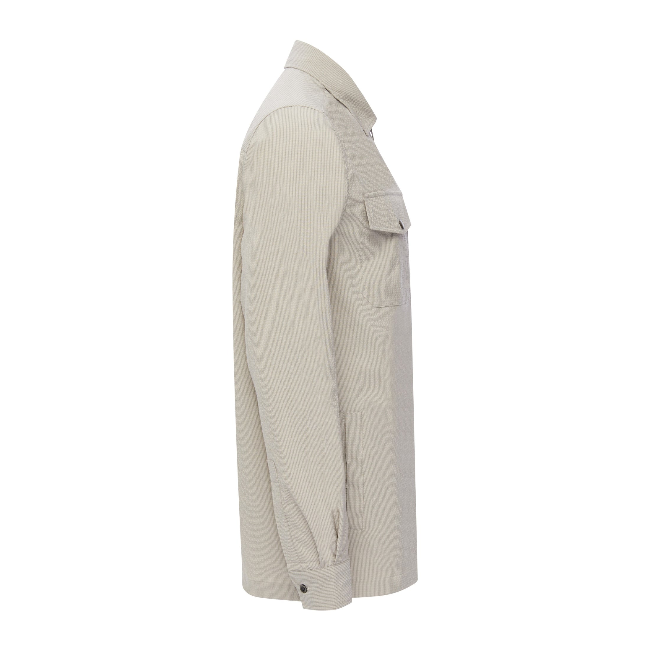 Khaki Mini Stripe Seersucker Jacket