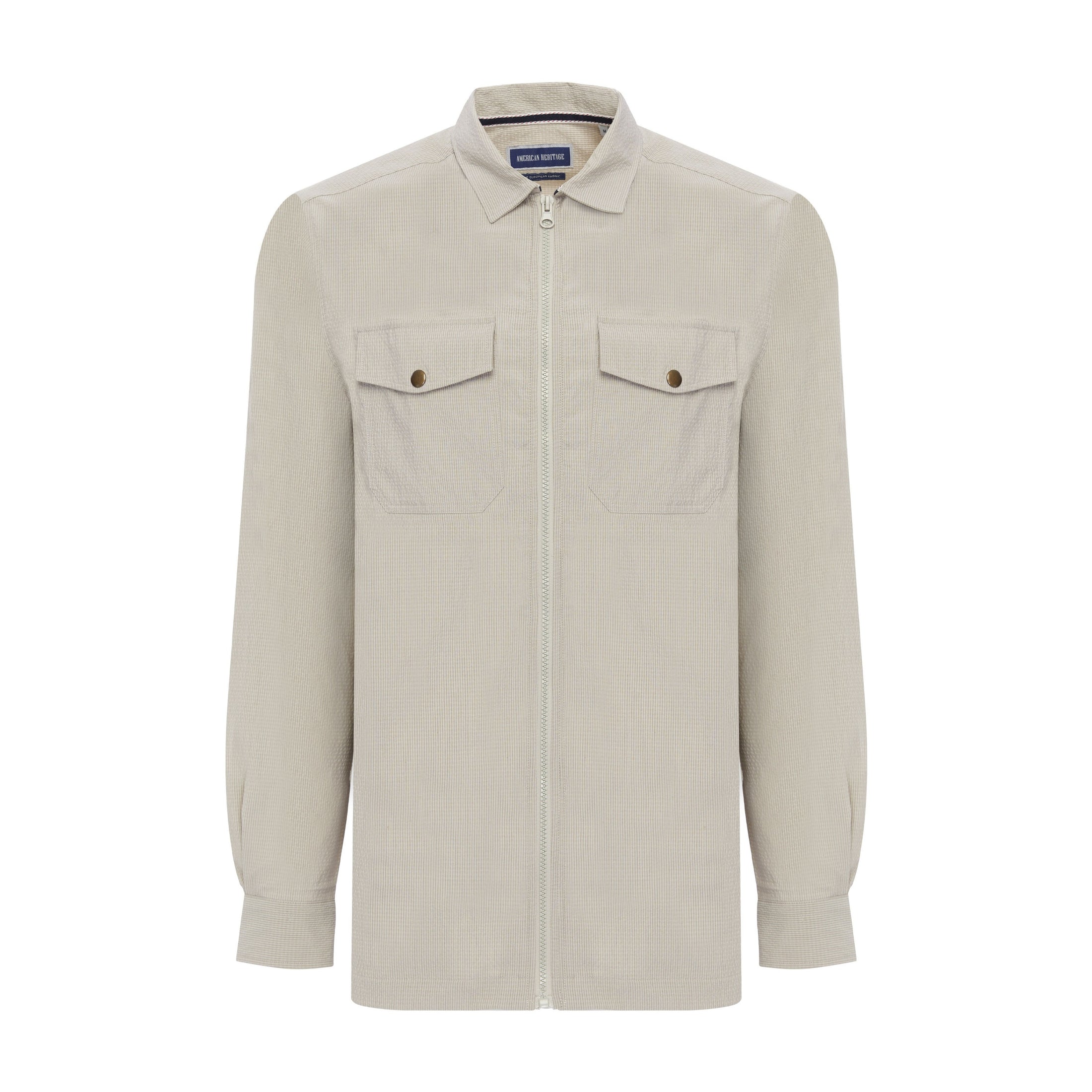 Khaki Mini Stripe Seersucker Jacket