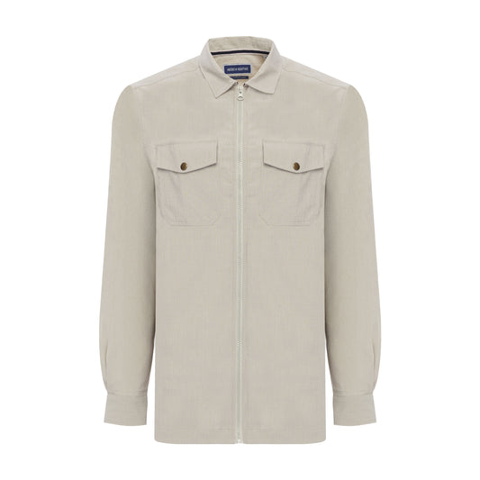 Khaki Mini Stripe Seersucker Jacket