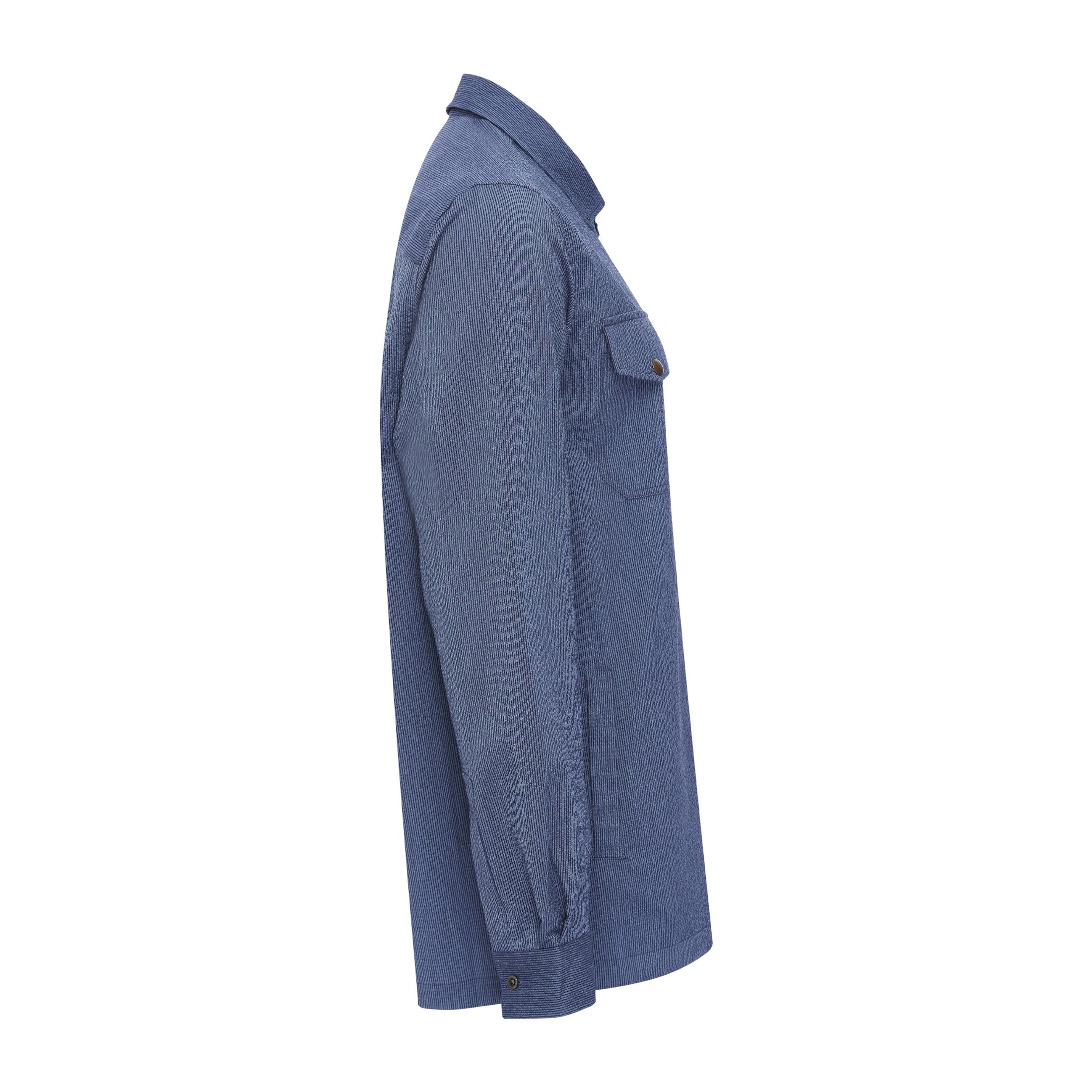 Indigo Mini Stripe Seersucker Jacket